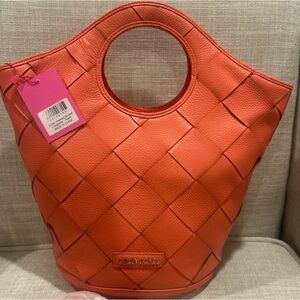 Sassy Jones Vibrant Orange Woven Tote